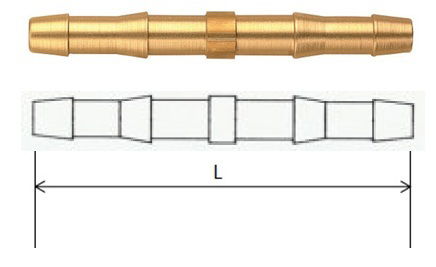 (SV8M) 8 mm csatlakozású kettős tömlővég, hosszú termék fő termékképe