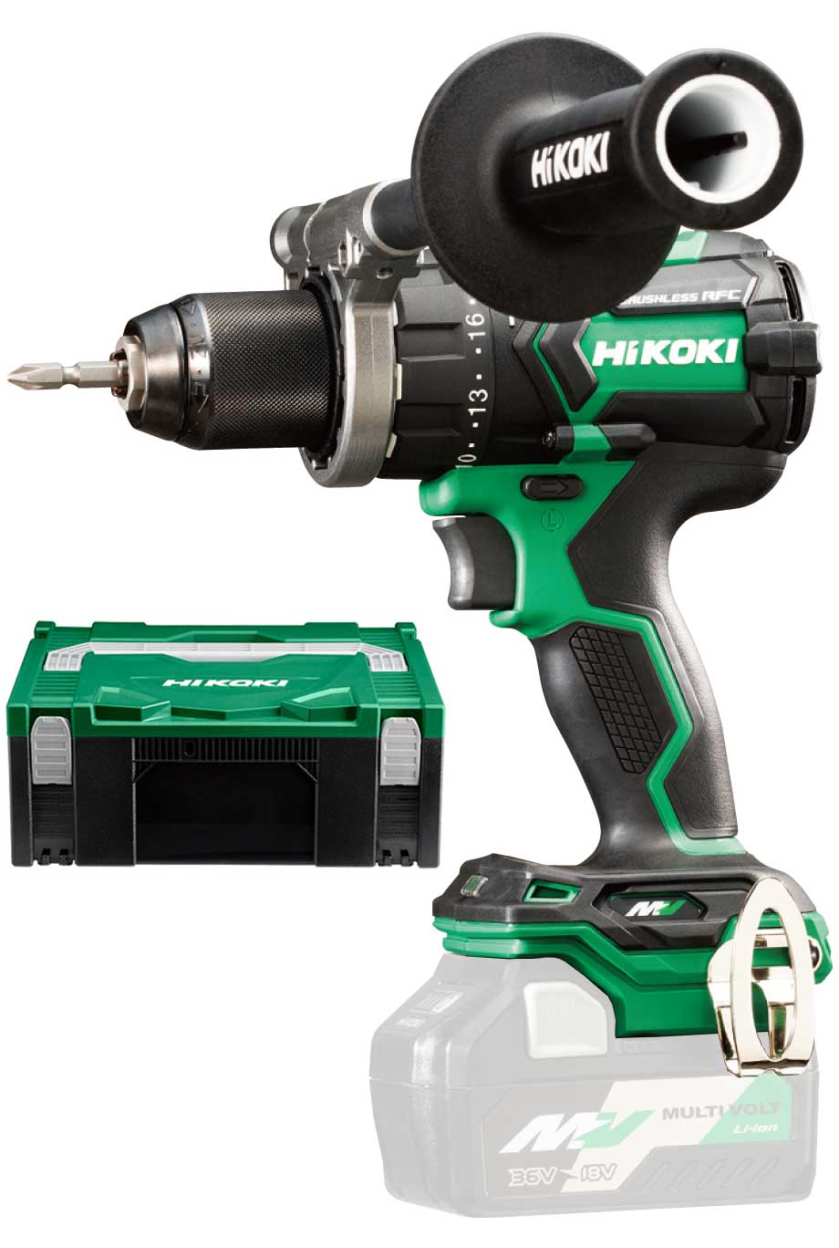 HiKoki DV36DC-W2Z MULTI VOLT akkus ütvefúró-csavarozó (akku és töltő nélkül, Hitbox kofferben) termék fő termékképe